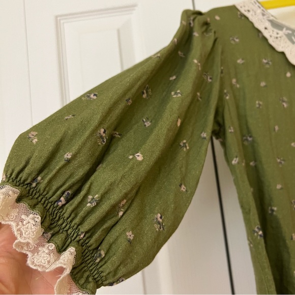 🆕Baby Organic Adele Blouse Green Aop 8Y - Picture 11 of 12